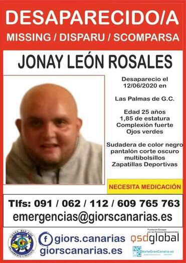 Cartel de búsqueda de Jonay León Rosales (Foto TA)